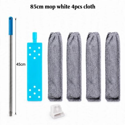 2-in-1 Telescopic Broom & Mop with Long Handle, Microfiber Dust Brush for Blinds, Floors & Home Cleaning – Easy to Use Household Cleaning Tool